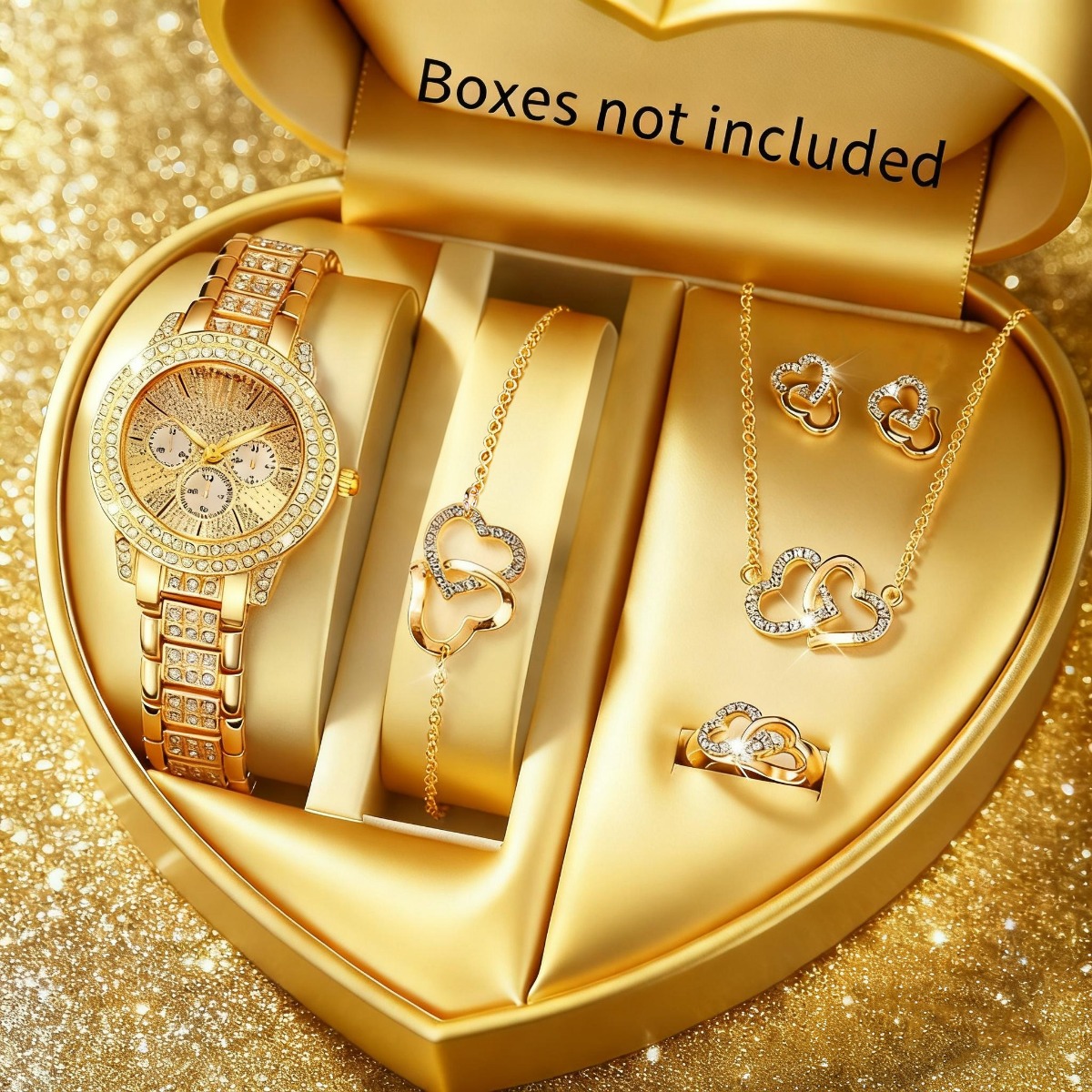 Luxury Watch Holder - 6PCS Luxury Rhinestone Women Watch Jewelry