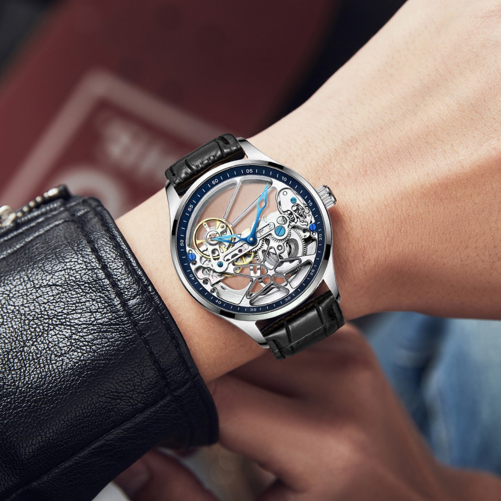 Luxury Watch Name Brands - New Genuine Double-Sided Hollow-Out Men's Watch,
