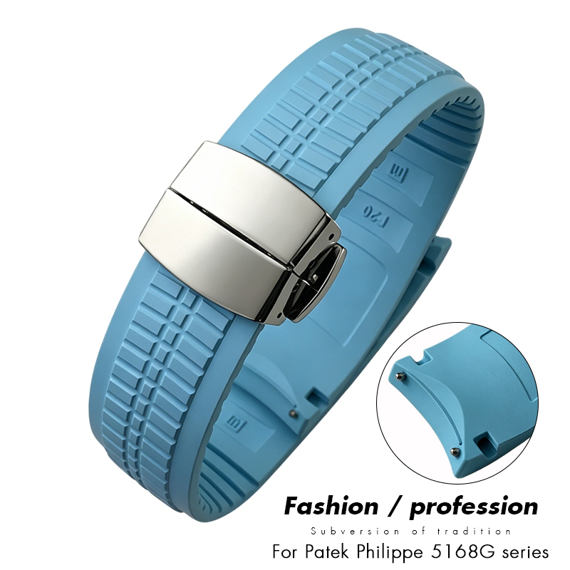 Luxury Watch Patek Philippe - 22mm New FKM Fluororubber Watch Strap