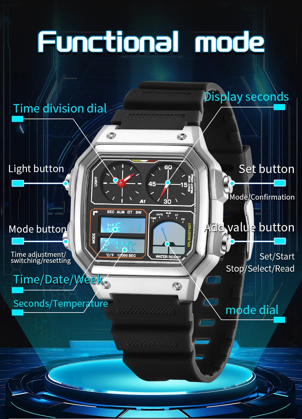 Fashion SANDA 6257 Popular Men - Luxury Watch Shop ulasan dan harga