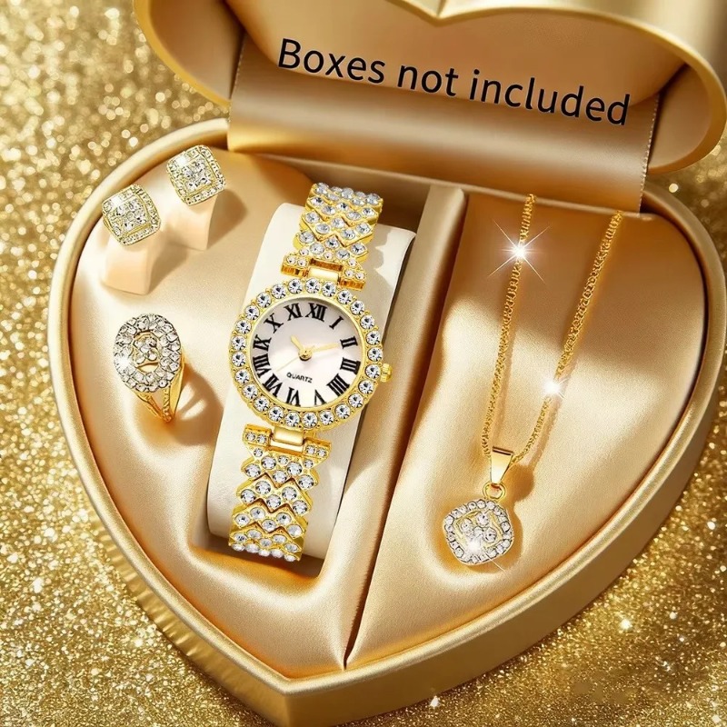 5PCS Luxury Rhinestone Women's - Luxury Watch Holder ulasan dan harga
