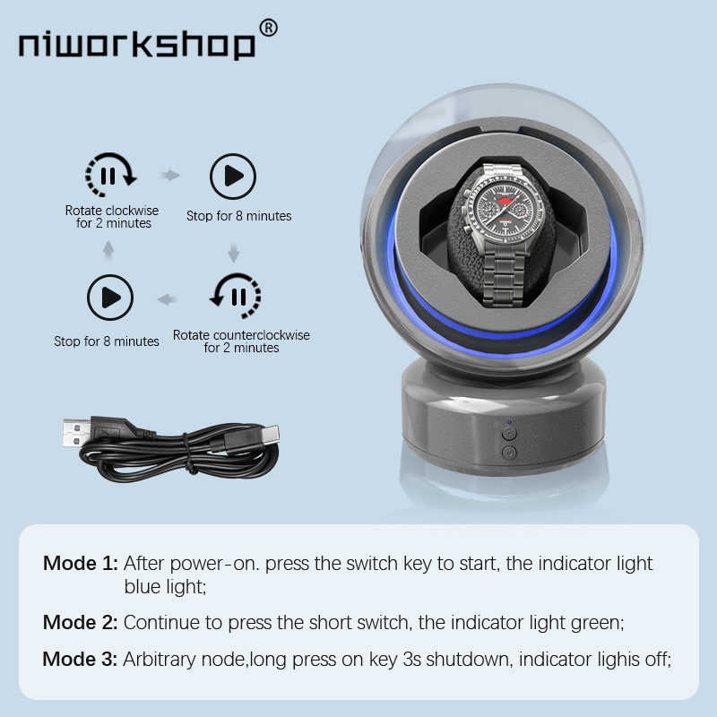 Niworkshop Automatic Watch Win - Luxury Watch Winder Box ulasan dan harga