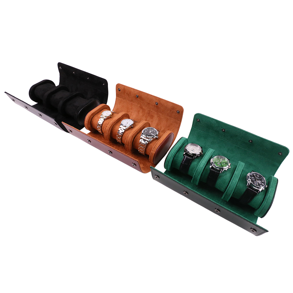 Luxury Portable 3 Slots PU Lea - Luxury Watch Winder Box ulasan dan harga