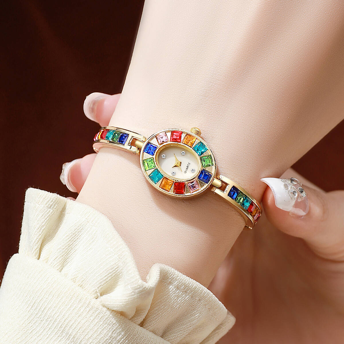 2PCS/Set Luxury Rhinestone Wom - Luxury Watch For Sale ulasan dan harga
