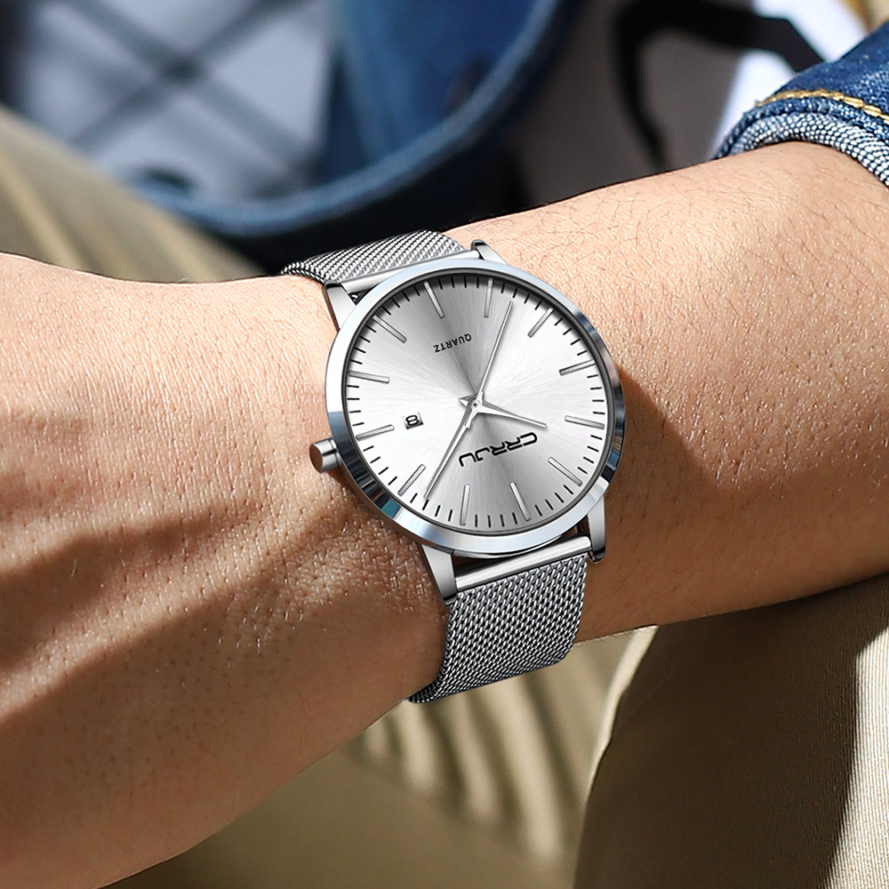 CRRJU New Fashion Mens Watches - Dress Watch Ultra Thin ulasan dan harga