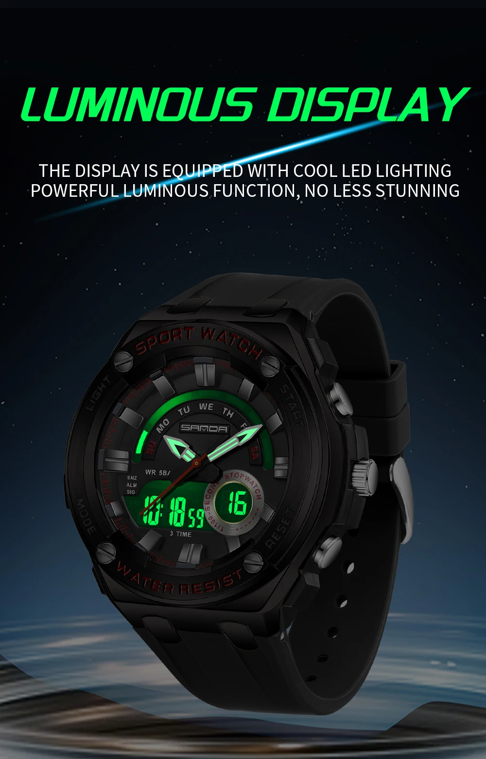SANDA New Hot Selling Men's El - Luxury Watch Shop ulasan dan harga