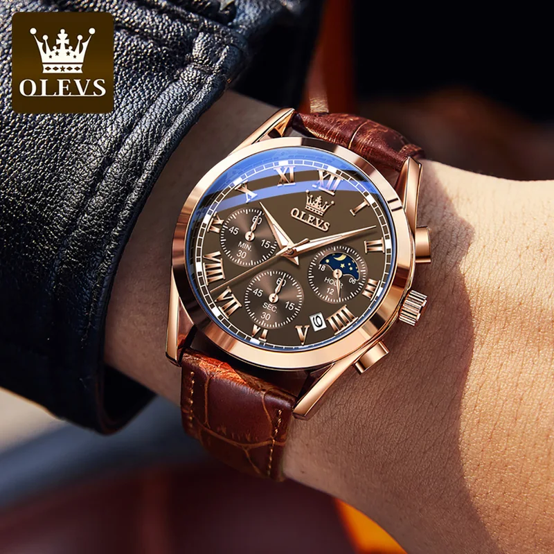 OLEVS 2871 Multifunctional Men - Luxury Watch Audemars Piguet ulasan dan harga