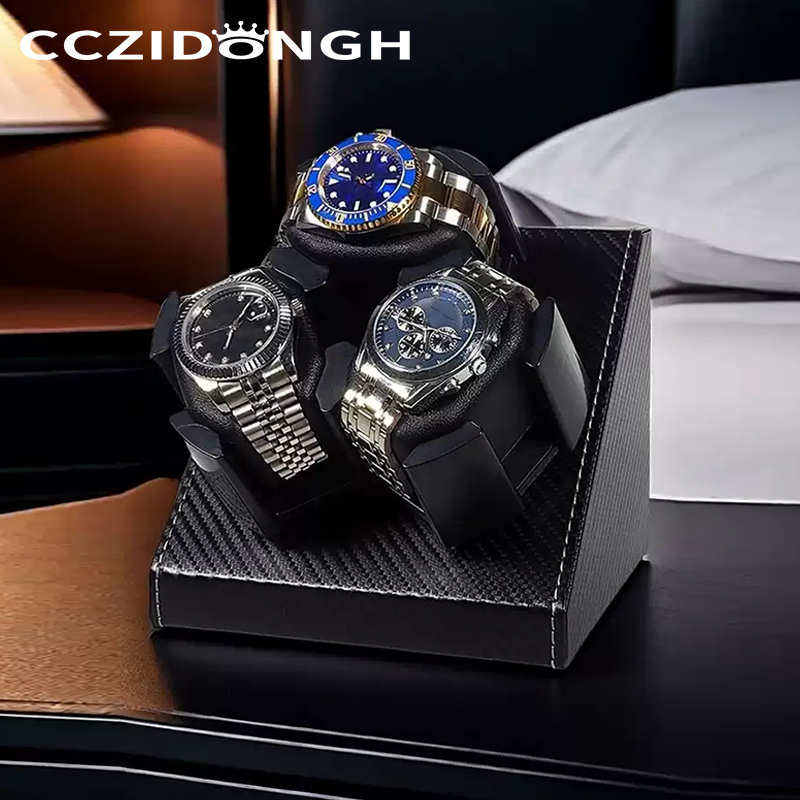 3+0 Watch Winder Leather Autom - Luxury Watch Winder Box ulasan dan harga