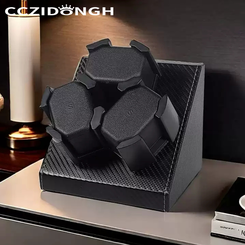 3+0 Watch Winder Leather Autom - Luxury Watch Winder Box ulasan dan harga