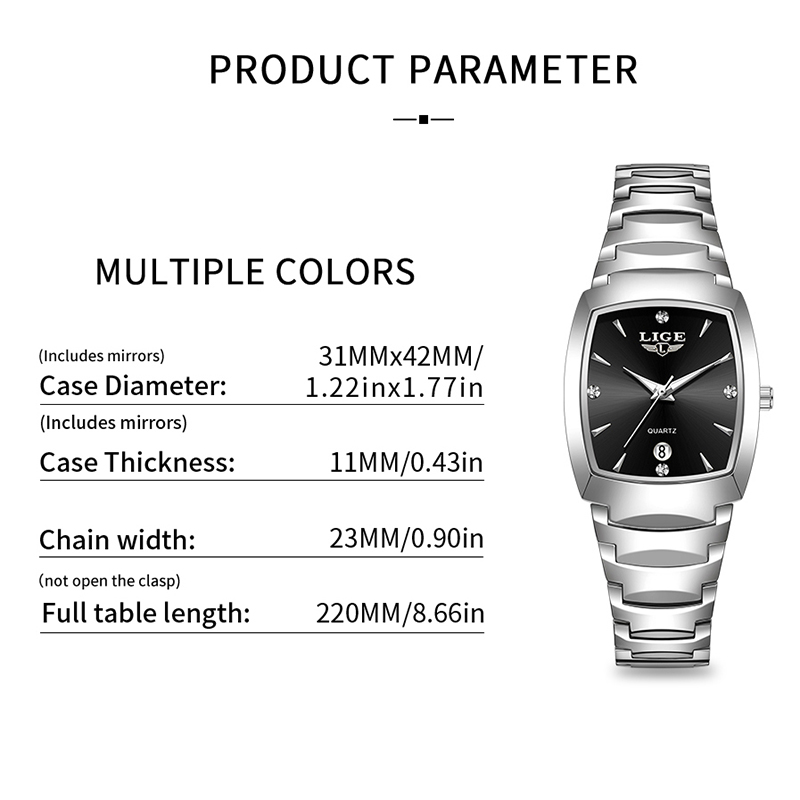 LIGE Watch women Business Luxu - Luxury Watch For Women ulasan dan harga