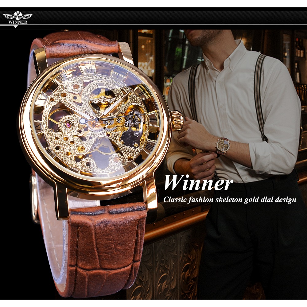 Winner Luxury Gold Skeleton Wa - Luxury Watch And Price ulasan dan harga