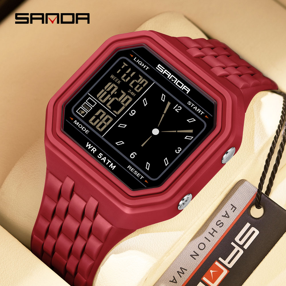 Sanda Luxury Electronic Watch  - Luxury Watch Shop ulasan dan harga