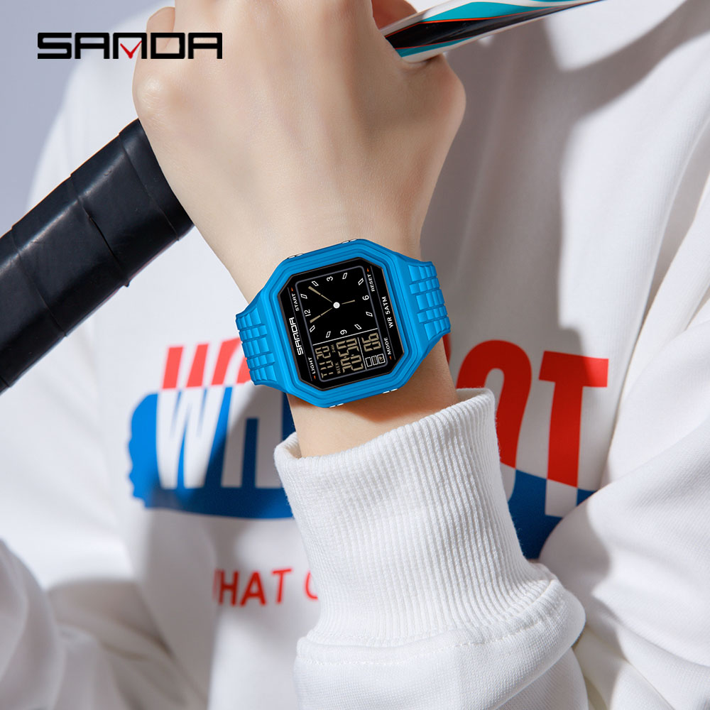 Sanda Luxury Electronic Watch  - Luxury Watch Shop ulasan dan harga