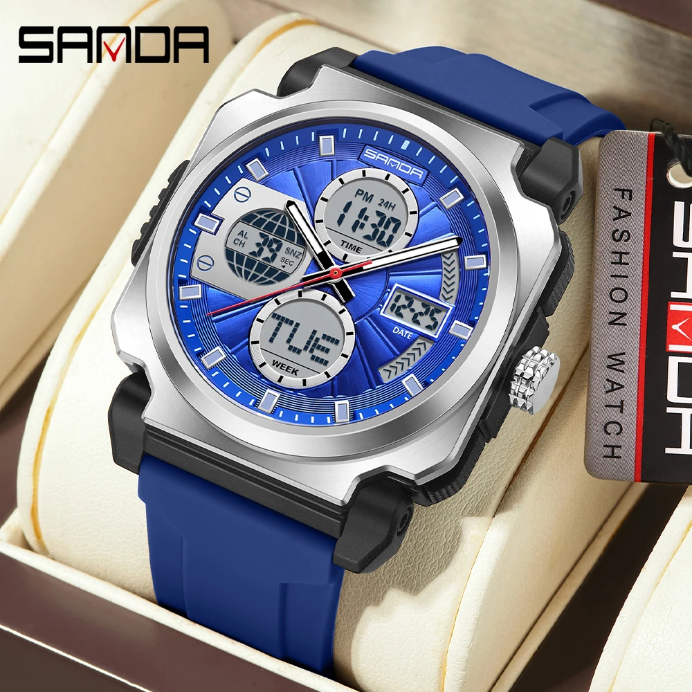 SANDA Men's Electronic Watch O - Luxury Watch Shop ulasan dan harga