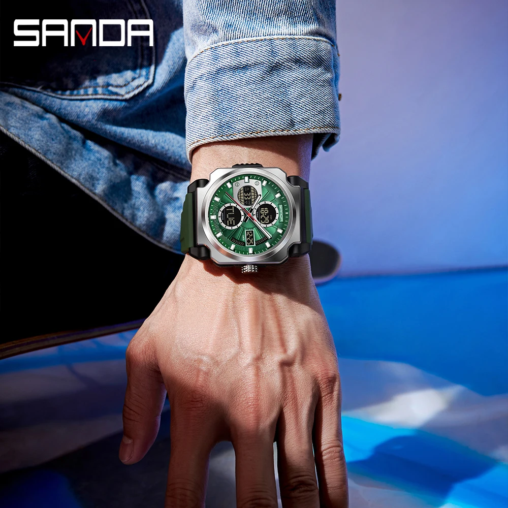 SANDA Men's Electronic Watch O - Luxury Watch Shop ulasan dan harga