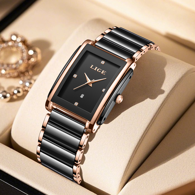 LIGE Fashion Elegant Women's W - Luxury Watch Holder ulasan dan harga