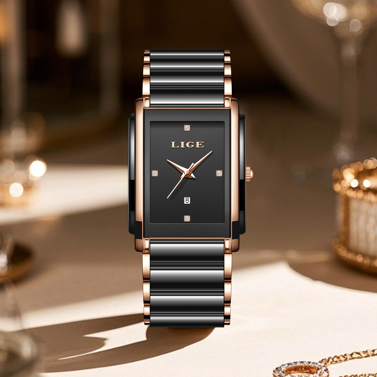LIGE Fashion Elegant Women's W - Luxury Watch Holder ulasan dan harga