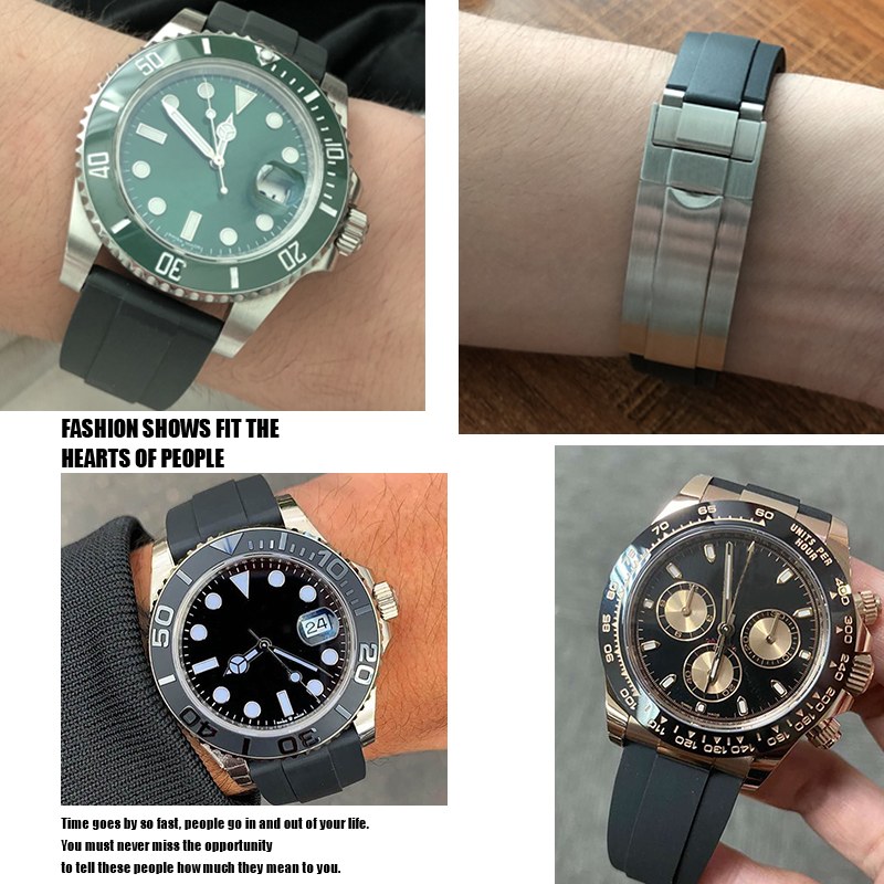 Rubber Watchband 18mm 20mm 21m - Luxury Watch Rolex ulasan dan harga