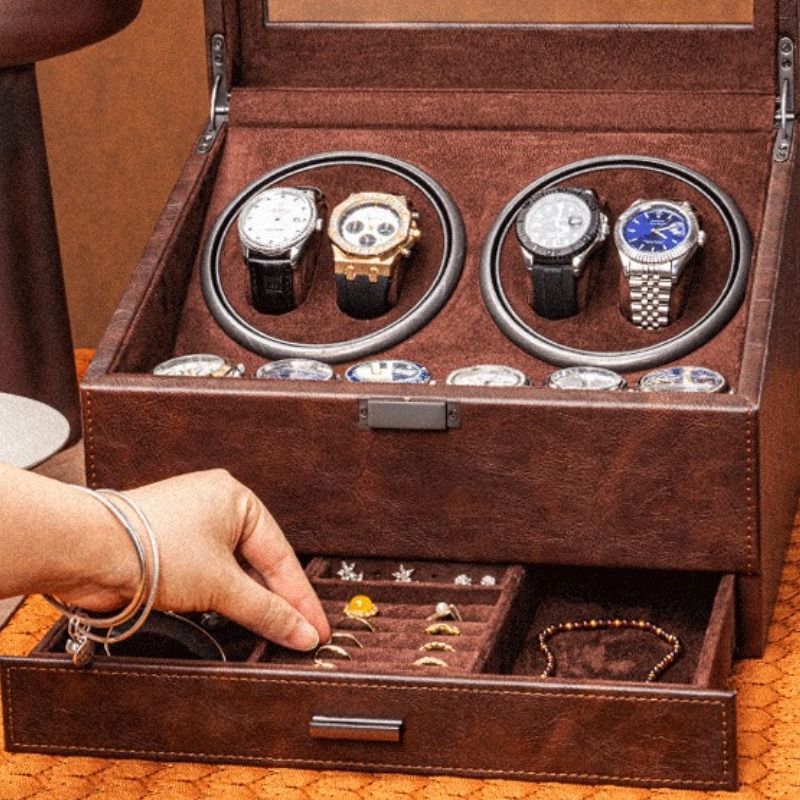 Rotating Watch Winder Mechanic - Luxury Watch Winder Box ulasan dan harga
